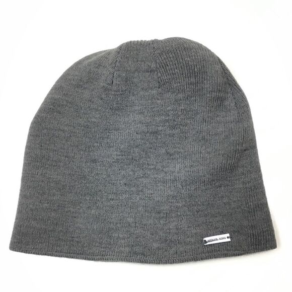 Michael Kors Tan and Gray Reversible Beanie - Picture 2 of 5